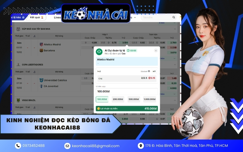 Kinh nghiệm đọc kèo bóng đá keonhacai88 